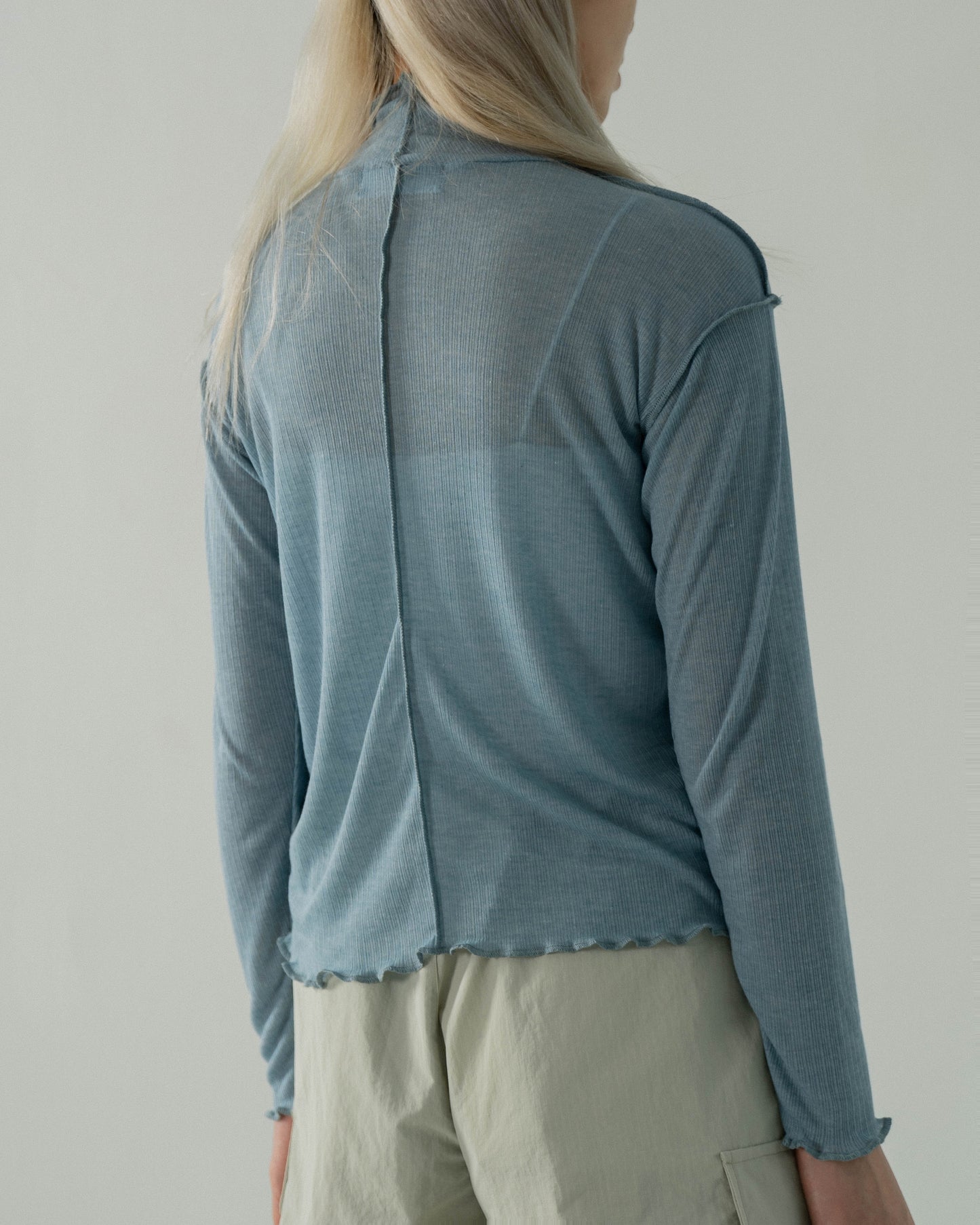 
                  
                    High Neck Light Cotton Top Milk Blue【L23-40MB】
                  
                