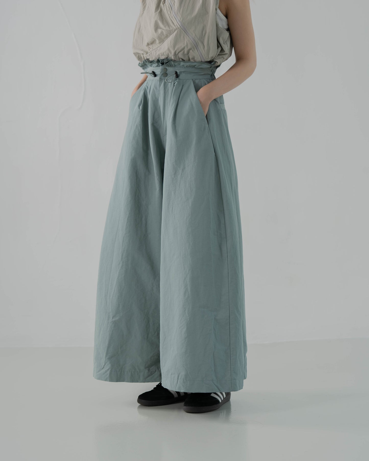 
                  
                    Waffle High Waist Pants Drizzle Green【L23-11DG】
                  
                
