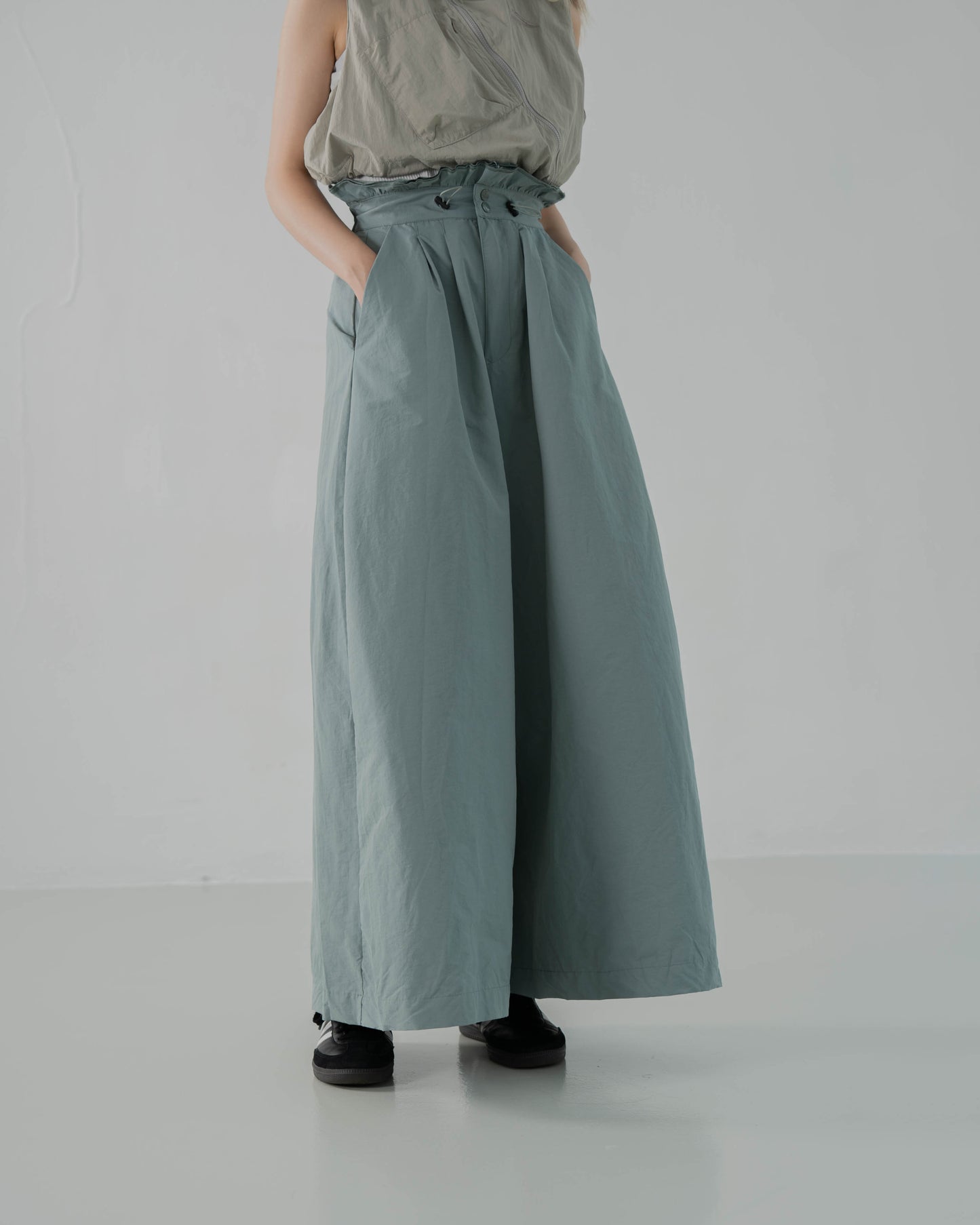 
                  
                    Waffle High Waist Pants Drizzle Green【L23-11DG】
                  
                