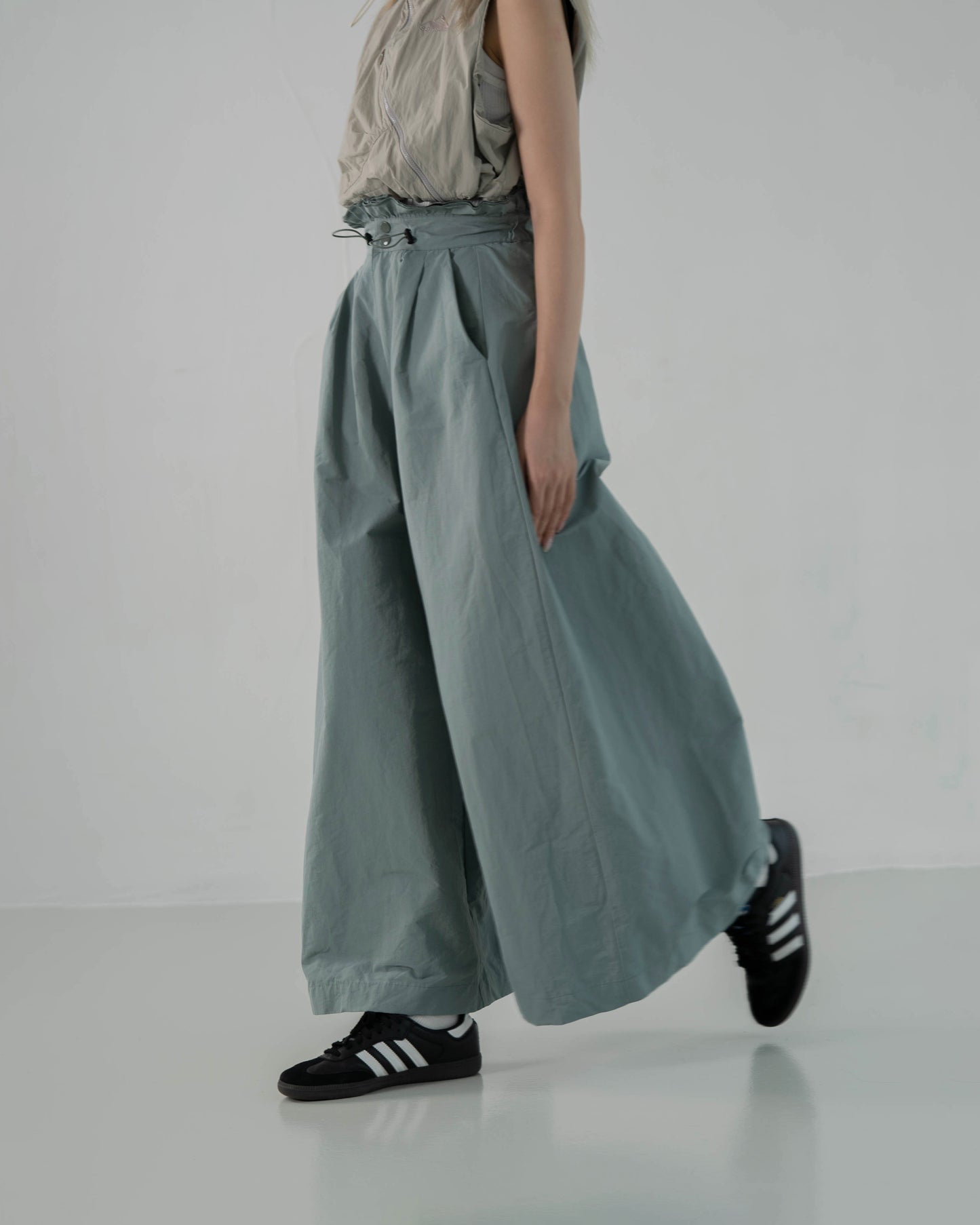
                  
                    Waffle High Waist Pants Drizzle Green【L23-11DG】
                  
                