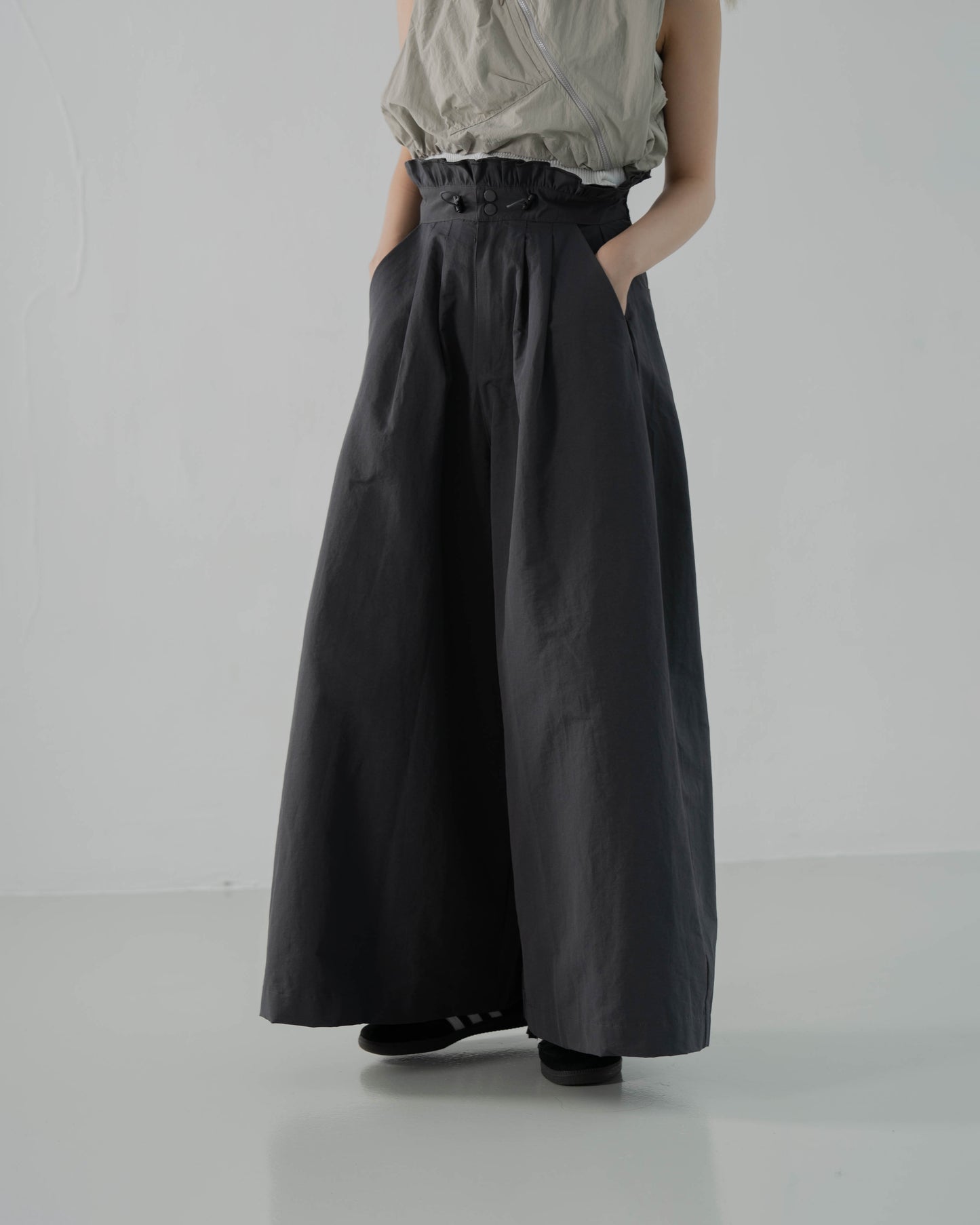 
                  
                    Waffle High Waist Pants Grey【L23-11GY】
                  
                