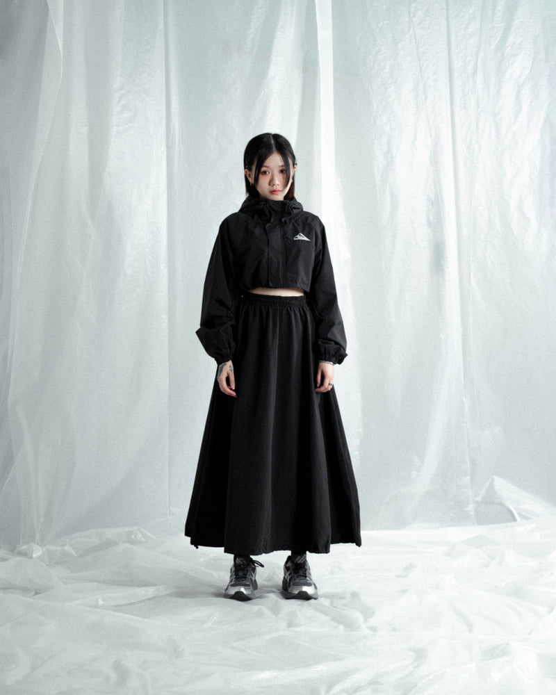 
                  
                    Sporty Nylon Full Skirts Black【L23-12BK】
                  
                