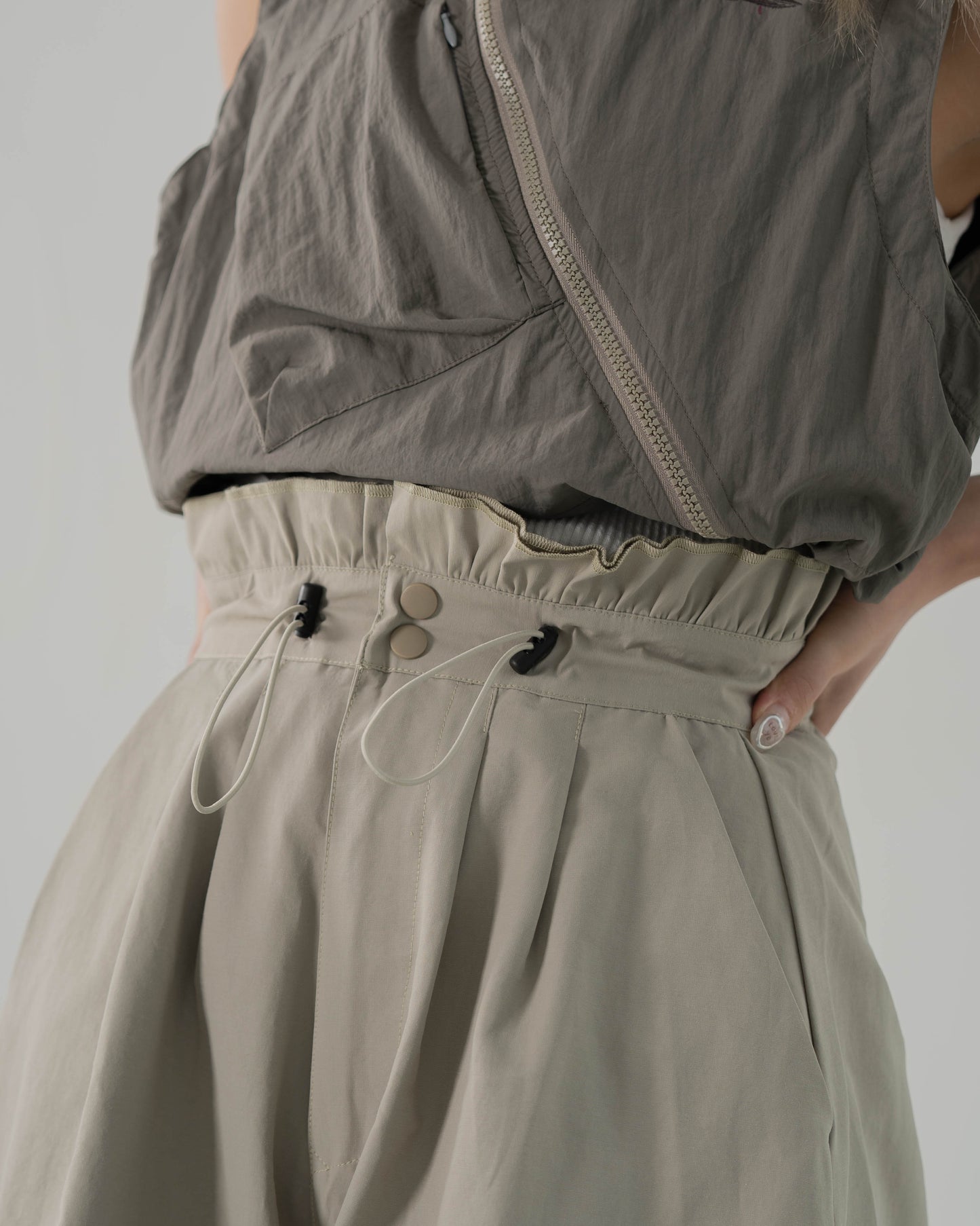 
                  
                    Waffle High Waist Pants Khaki【L23-11KA】
                  
                