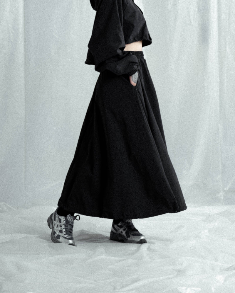 
                  
                    Sporty Nylon Full Skirts Black【L23-12BK】
                  
                