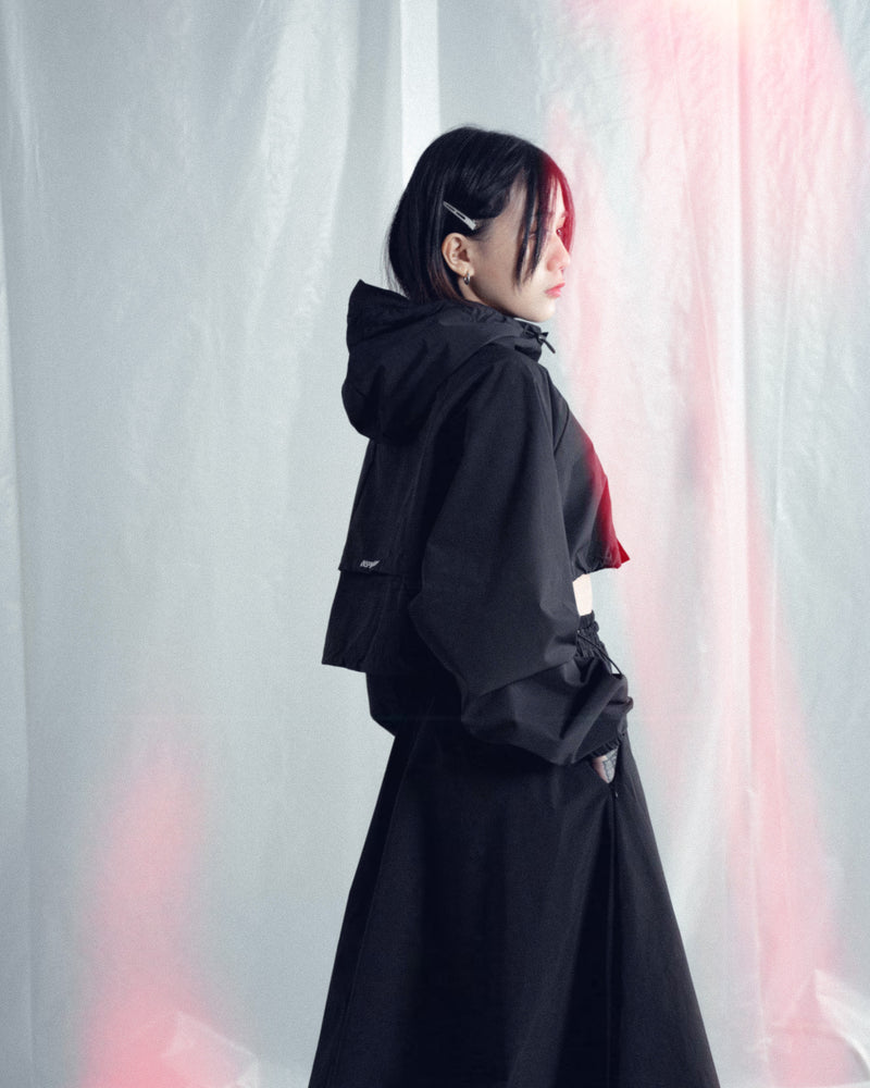 
                  
                    Sporty Nylon Full Skirts Black【L23-12BK】
                  
                
