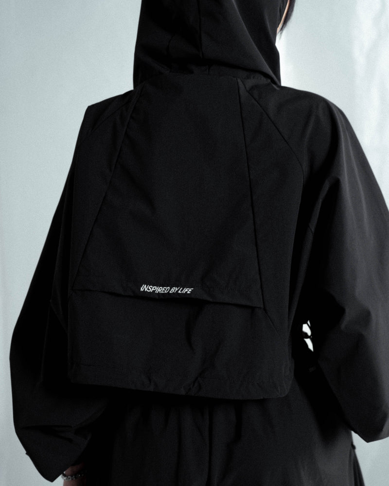 
                  
                    Cropped Hooded Jacket Black 【L23-37BK】
                  
                