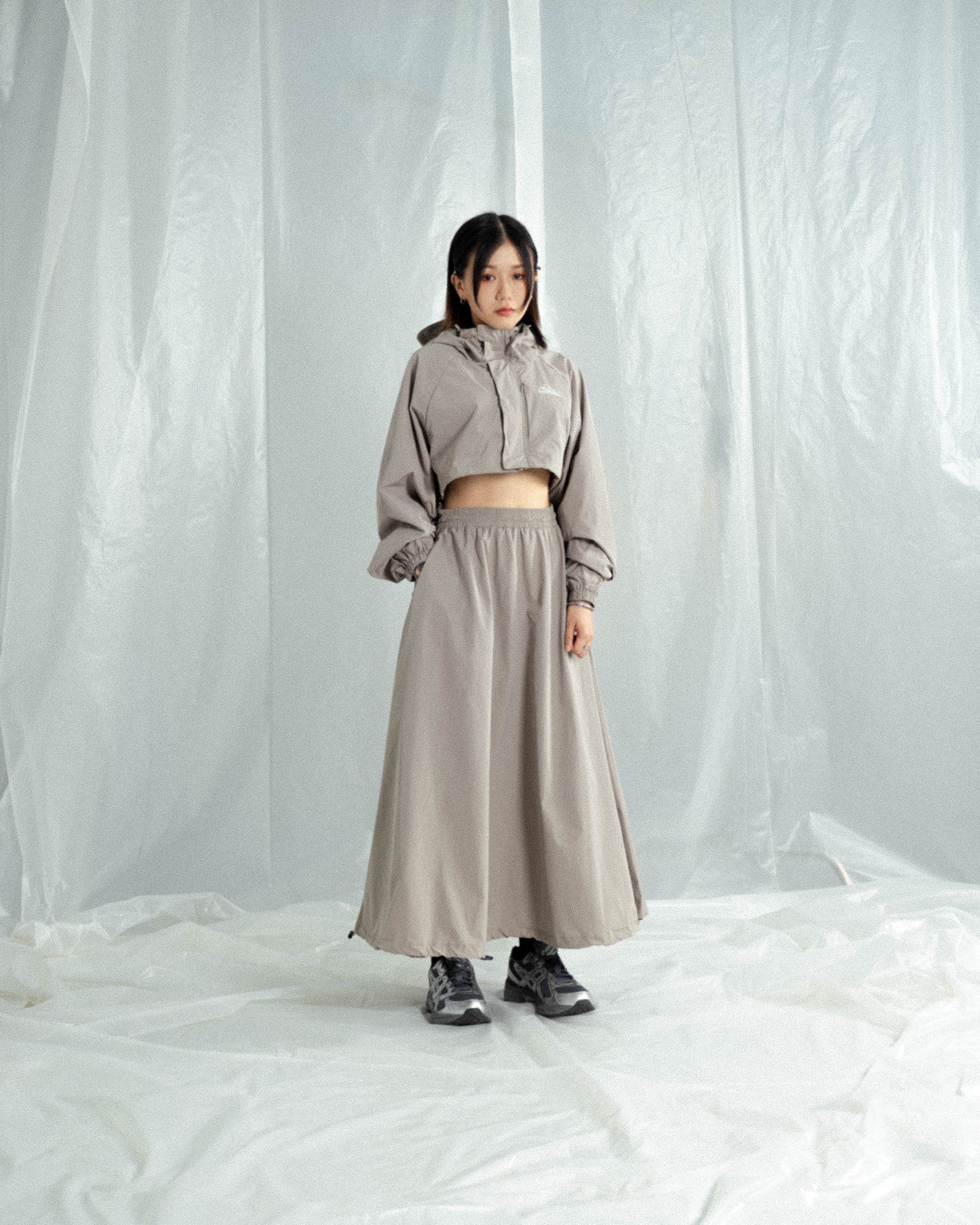 
                  
                    Sporty Nylon Full Skirts Khaki【L23-12KA】
                  
                