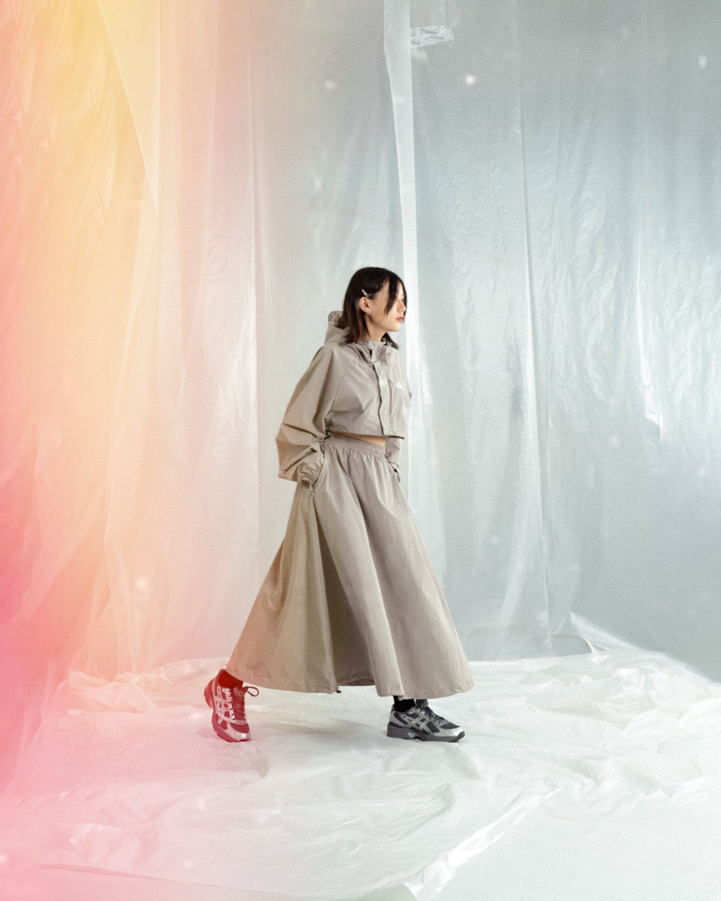 
                  
                    Sporty Nylon Full Skirts Khaki【L23-12KA】
                  
                