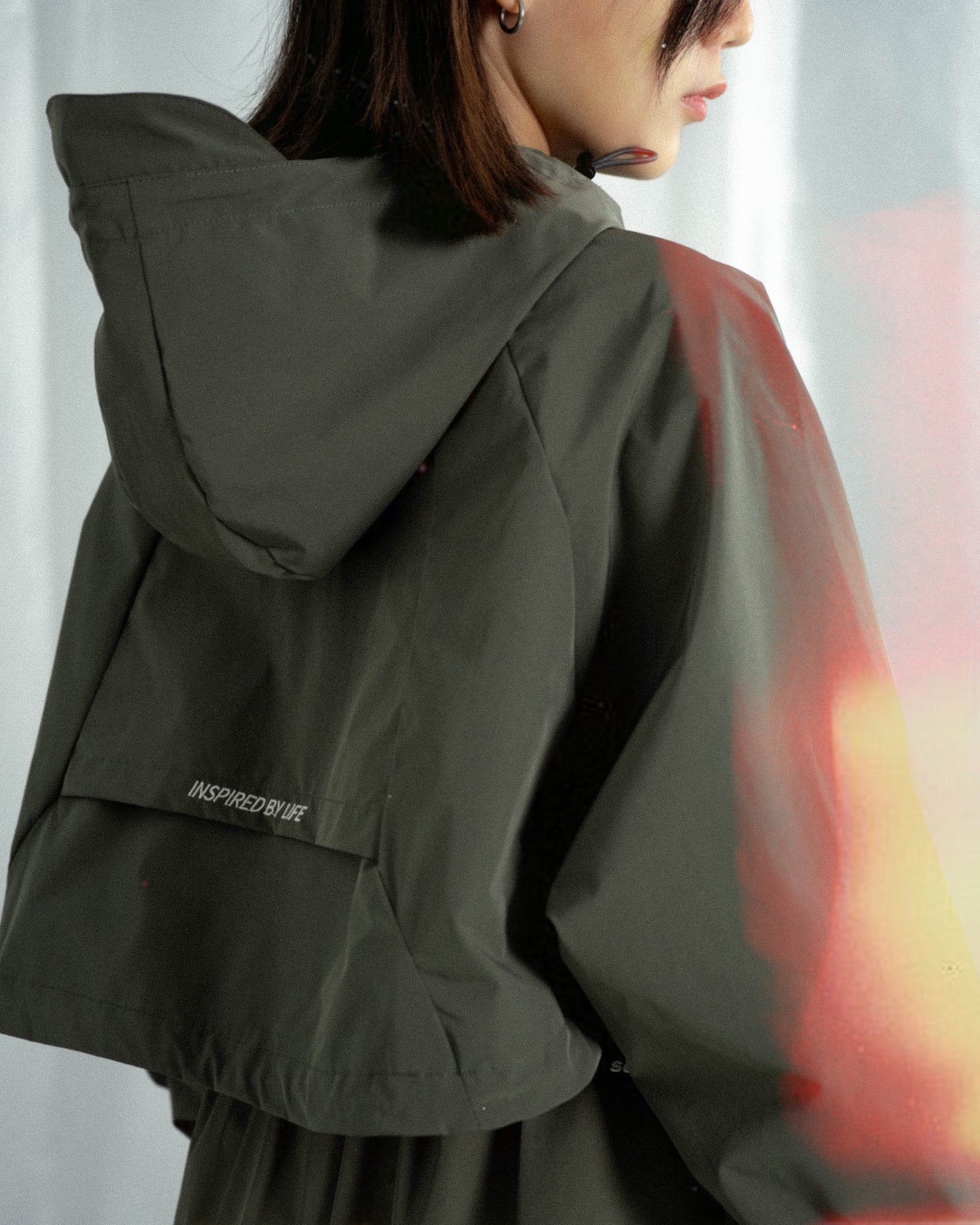 
                  
                    Cropped Hooded Jacket Olive 【L23-37OL】
                  
                