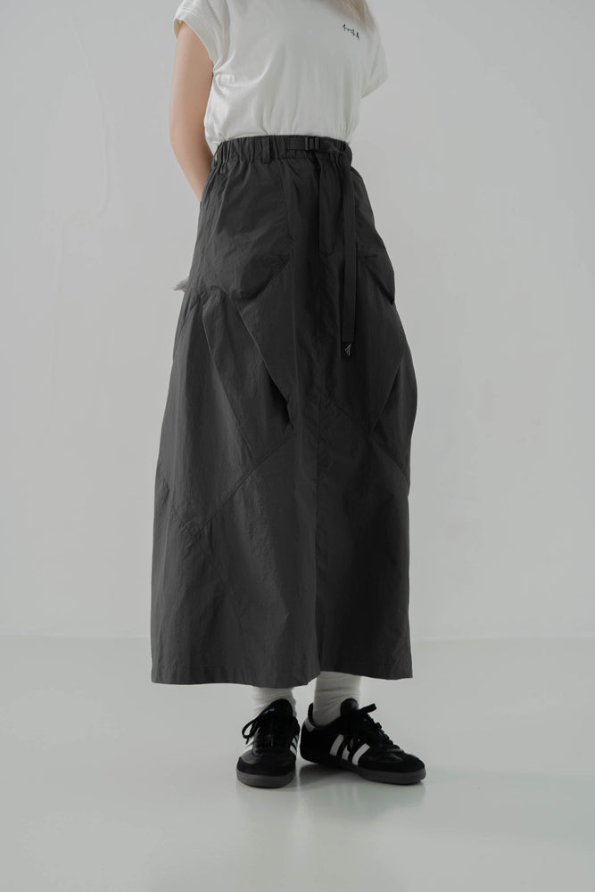 
                  
                    Parachute Straight Skirt Grey【L23-27GY】
                  
                
