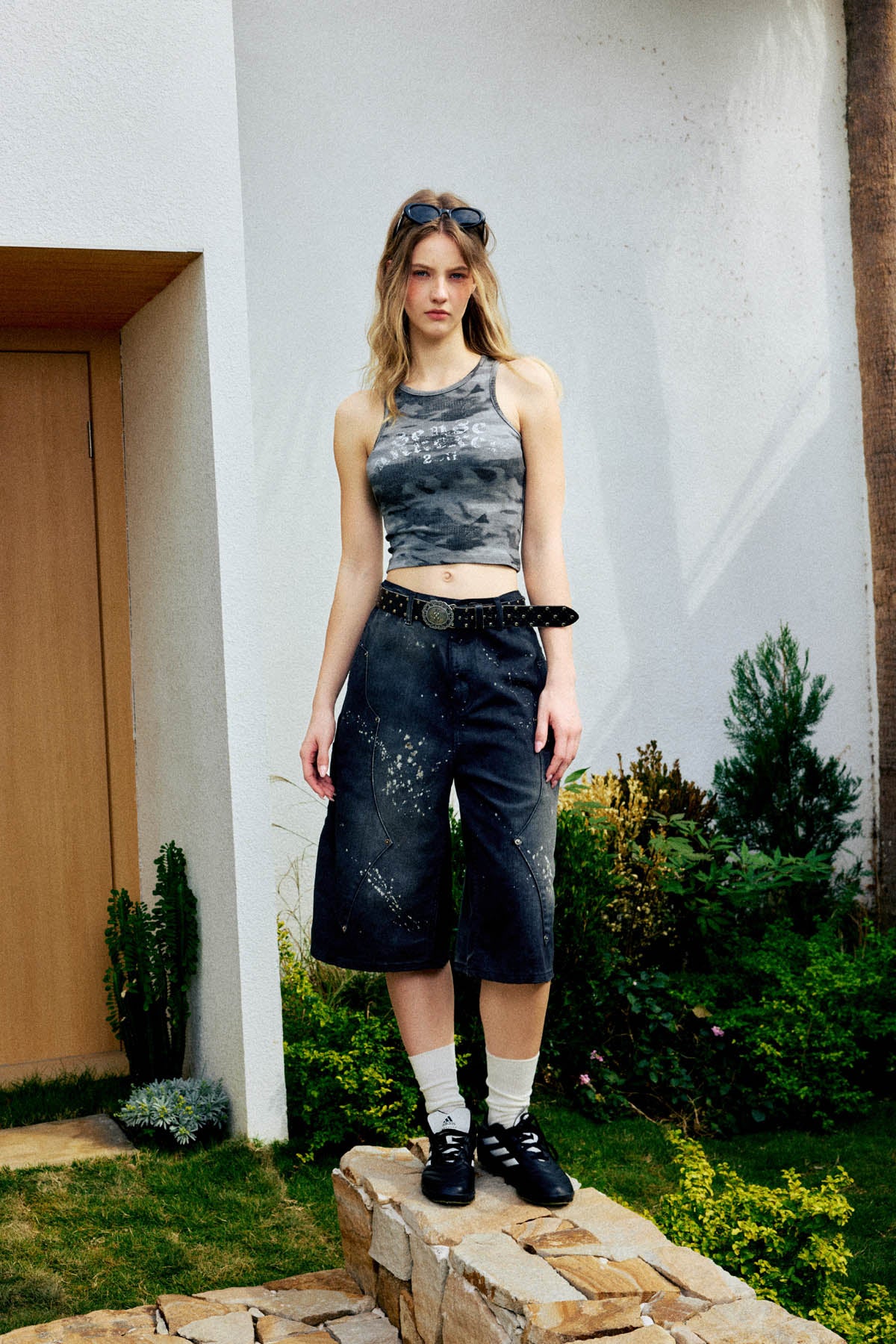 
                  
                    Ribbed Jersey Tank Top Grey【L26-T01GY】
                  
                