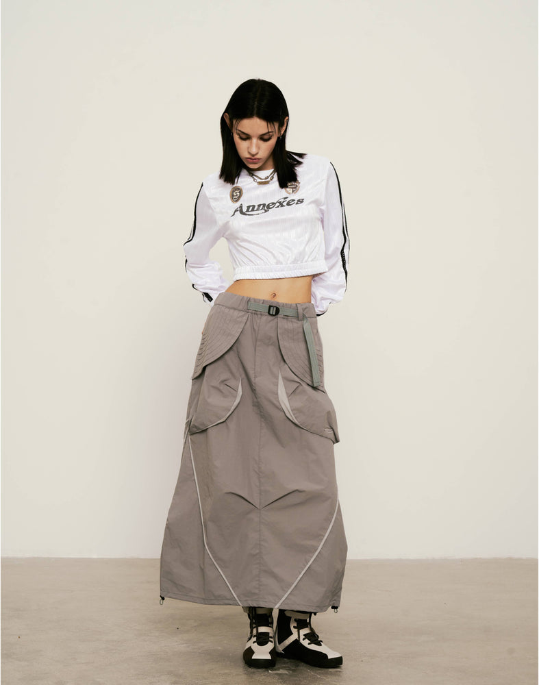 
                  
                    Paneled Lightweight Layer Skirt Grey【L25-38GY】
                  
                