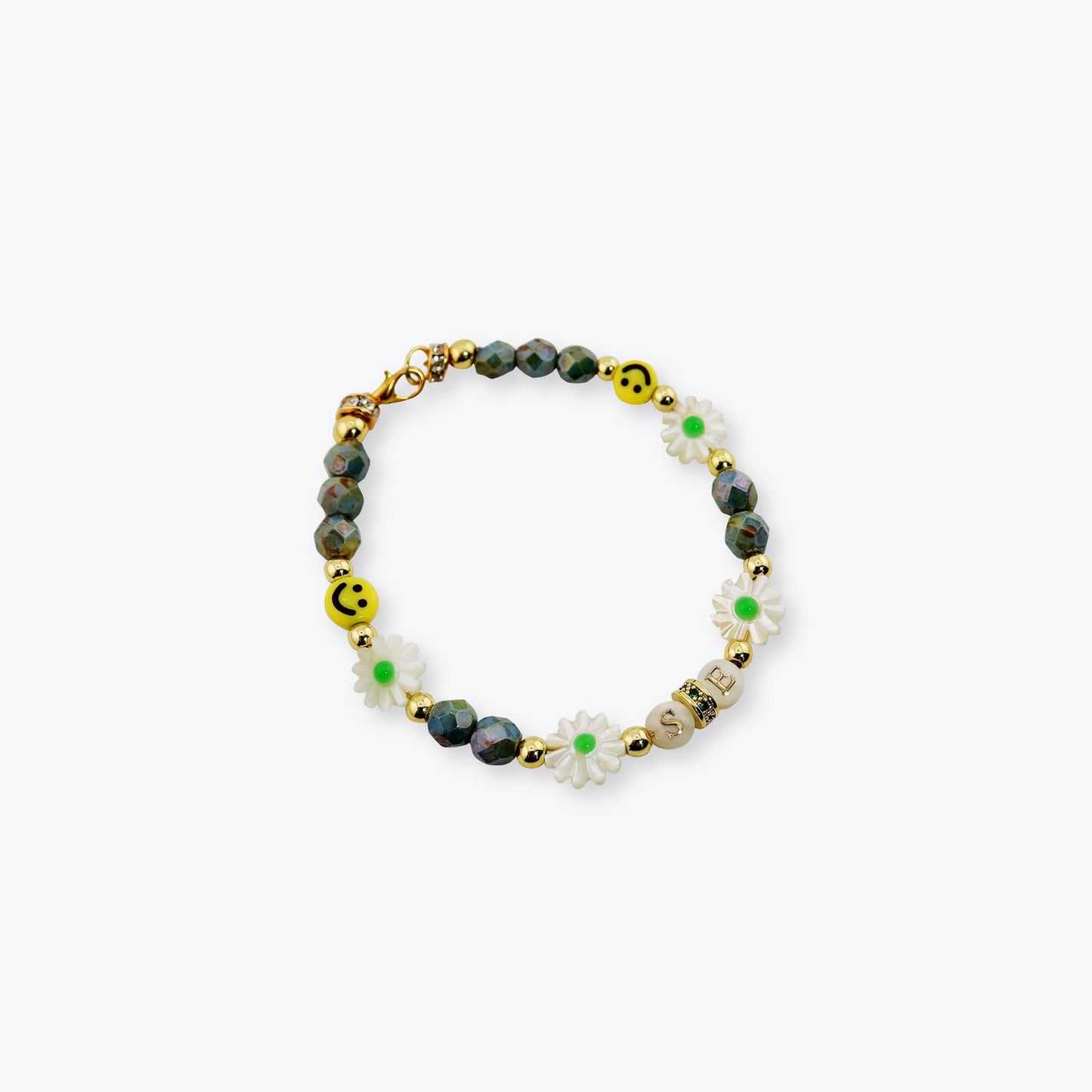
                  
                    Green Stone With 4 Flowers Bracelet V1【SFX-017-GRX】
                  
                