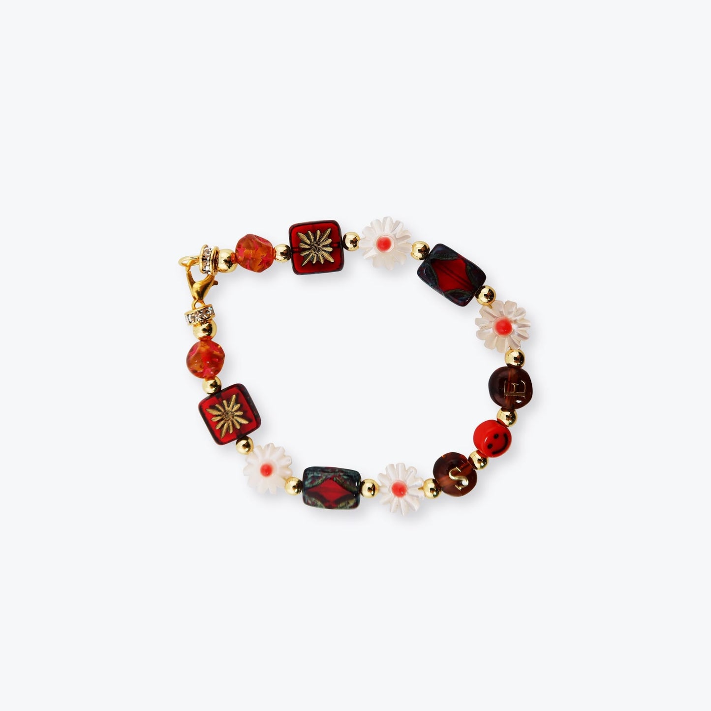 
                  
                    Fire Flowers With Moldavite S.E Bracelet【SFX-007-RDX】
                  
                