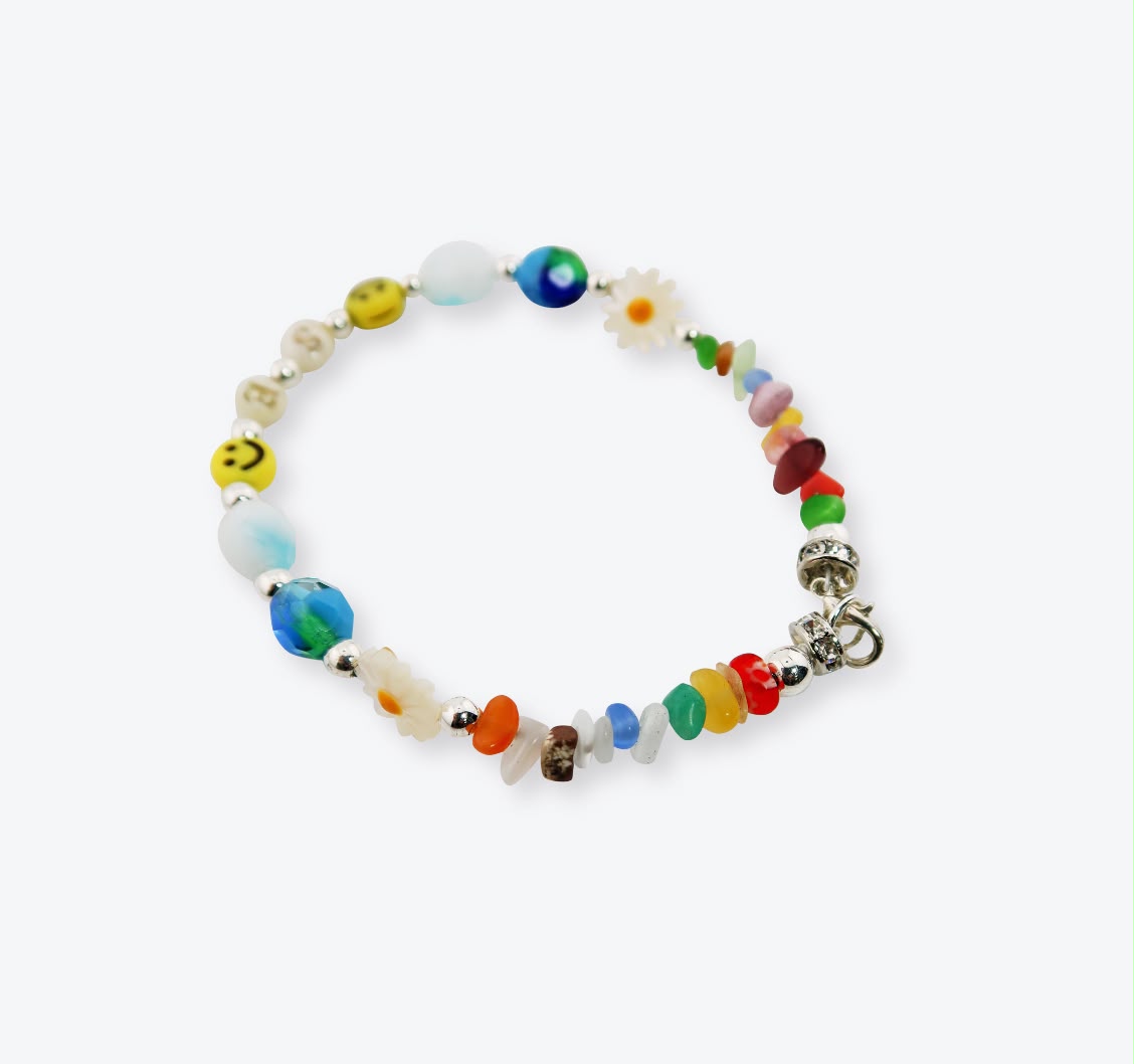 
                  
                    Mix Stones With 2 Flower S.E Bracelet【SFX-020-MLX】
                  
                