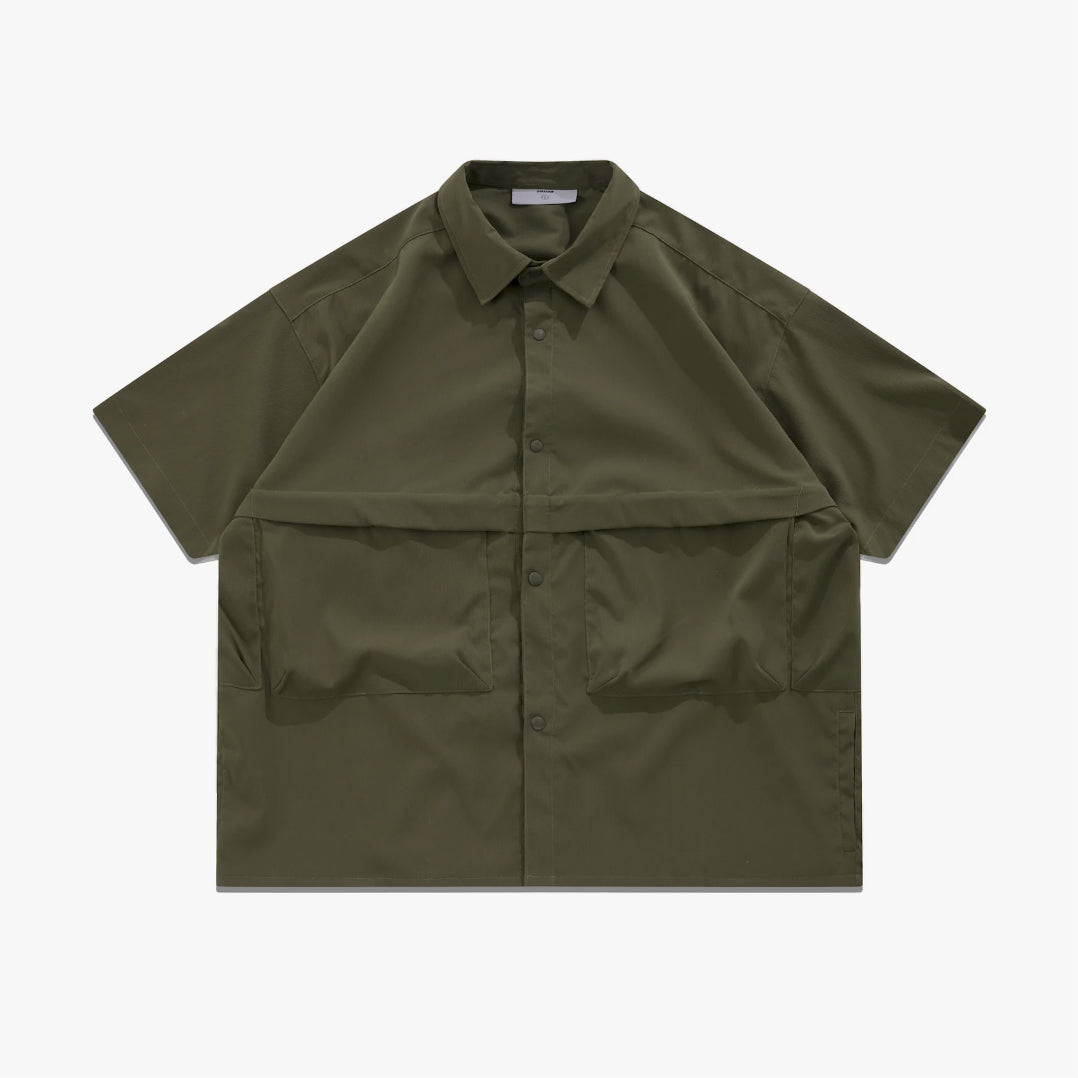 
                  
                    Flad Pocket Shirts Olive【M23-05OL】
                  
                