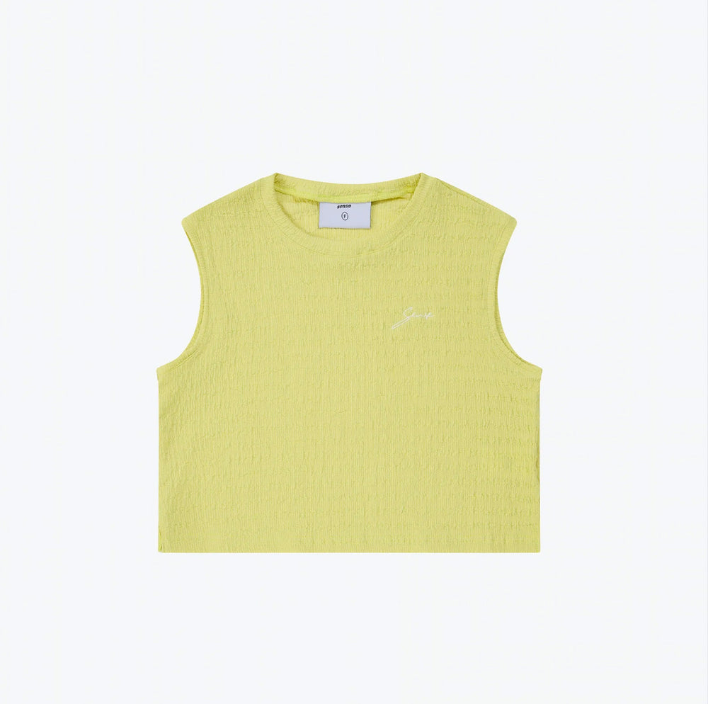 Seersucker Vest Lime Green【L23-23GN】