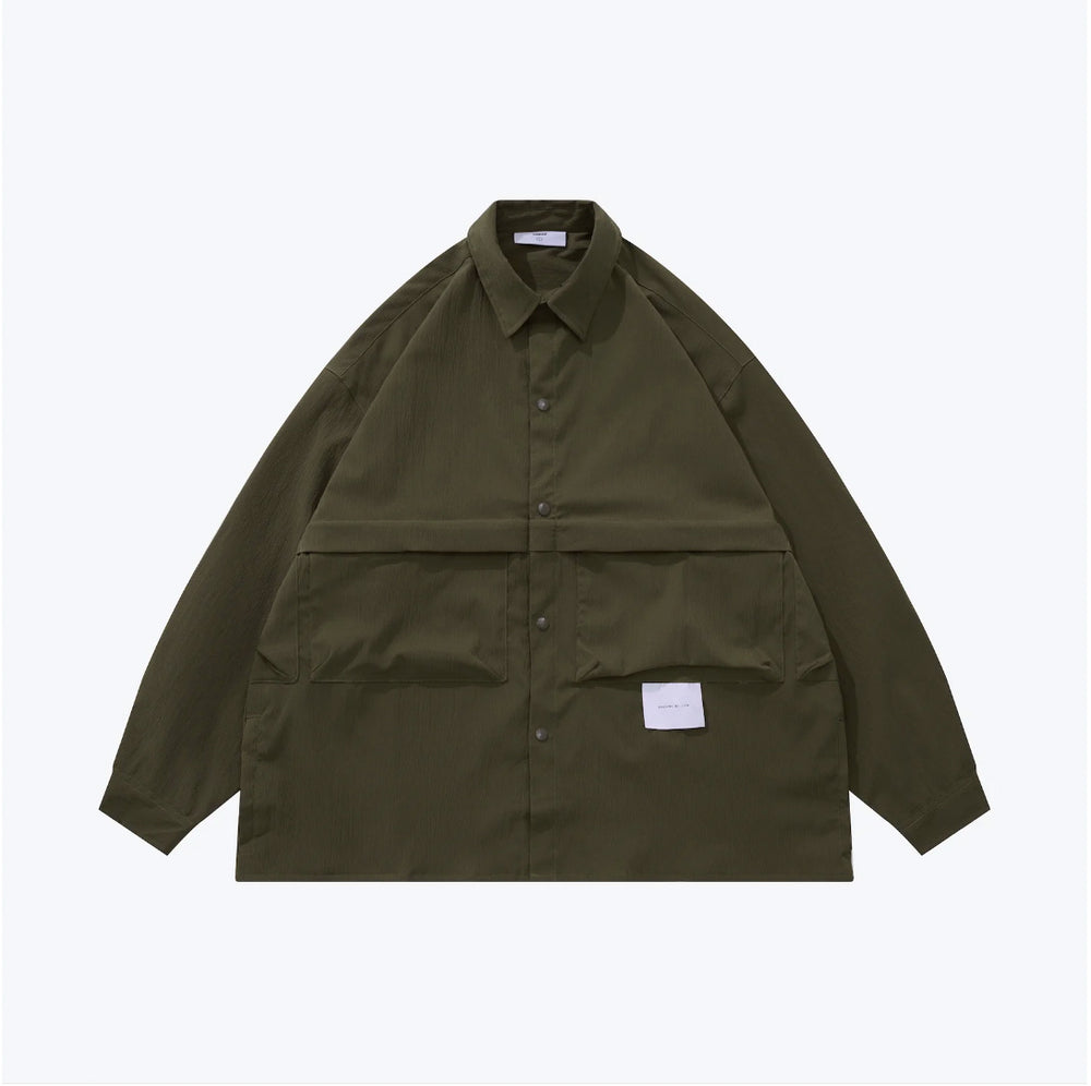 Flad Pocket LS Shirt Olive【M22-46OL】