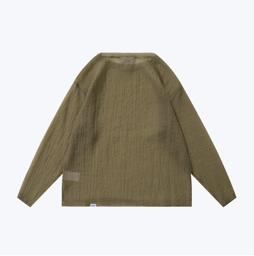 
                  
                    Long Sleeve Textured Top Khaki Green【L23-47KG】
                  
                