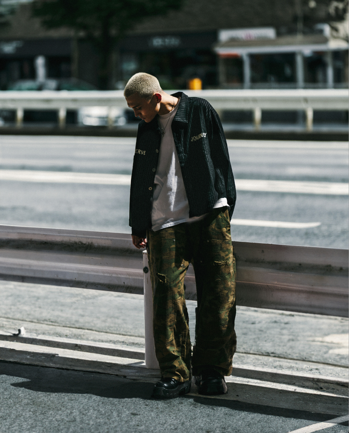 
                  
                    Stripe Patch Worker Jacket Black【M24-40BK】
                  
                