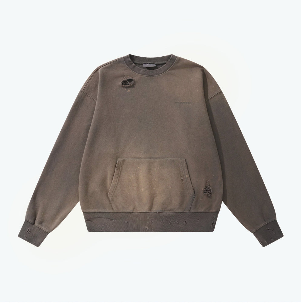 
                  
                    Distressed Crew Neck Charcoal【M24-50CH】
                  
                