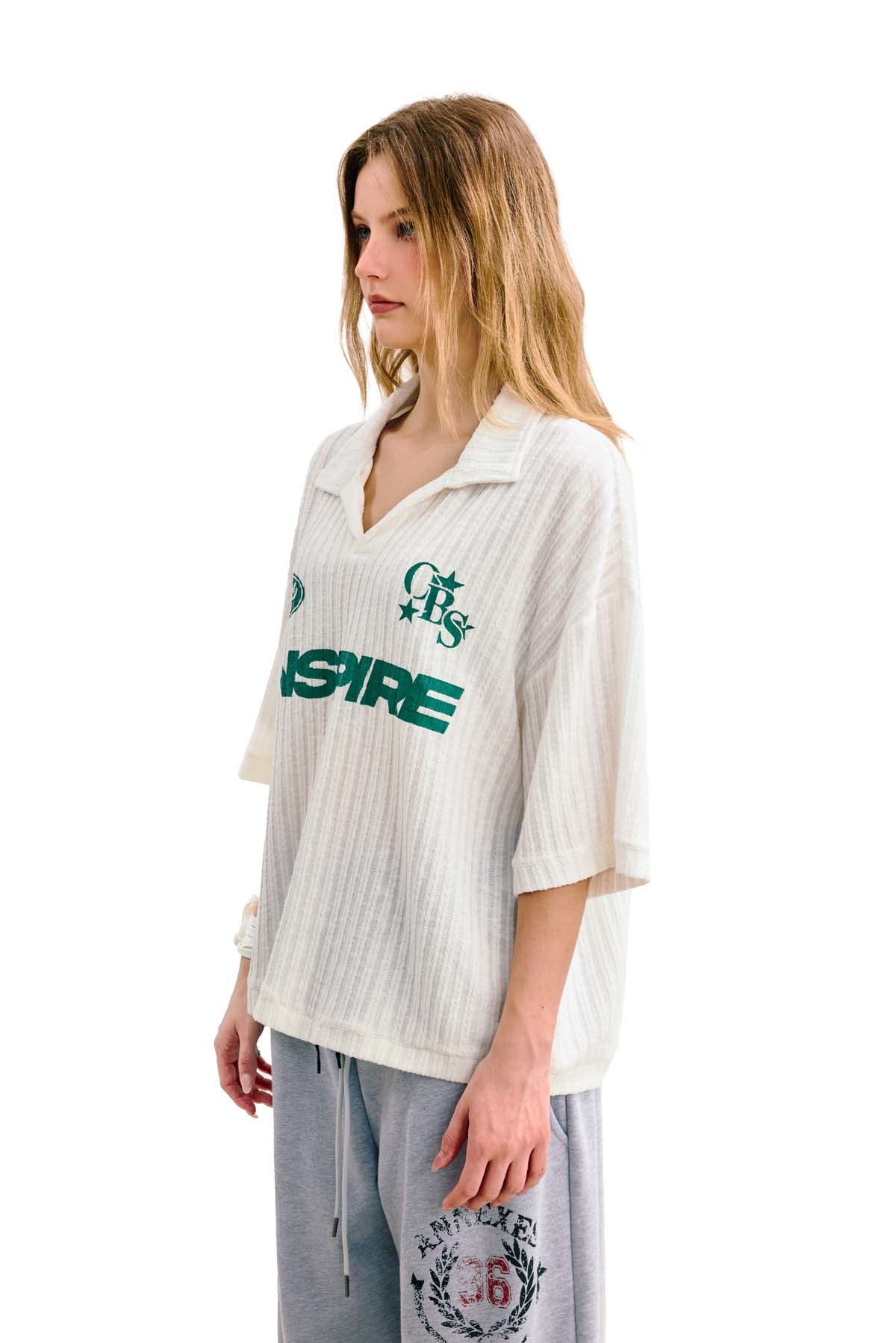 
                  
                    Striped Knit Polo SS White【M26-01WH】
                  
                