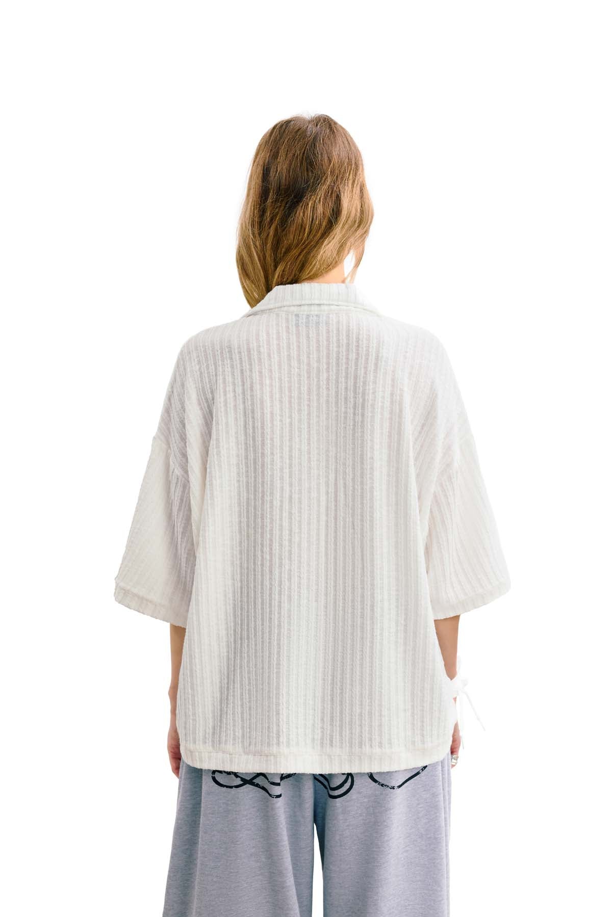 
                  
                    Striped Knit Polo SS White【M26-01WH】
                  
                