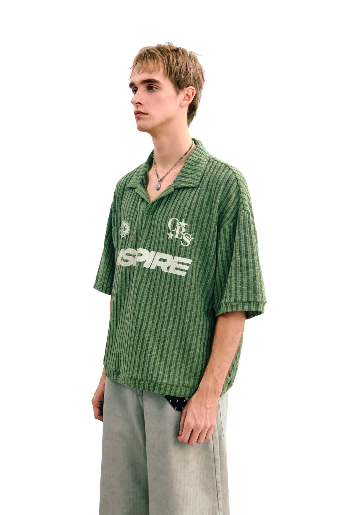 
                  
                    Striped Knit Polo SS Field Green【M26-01FG】
                  
                