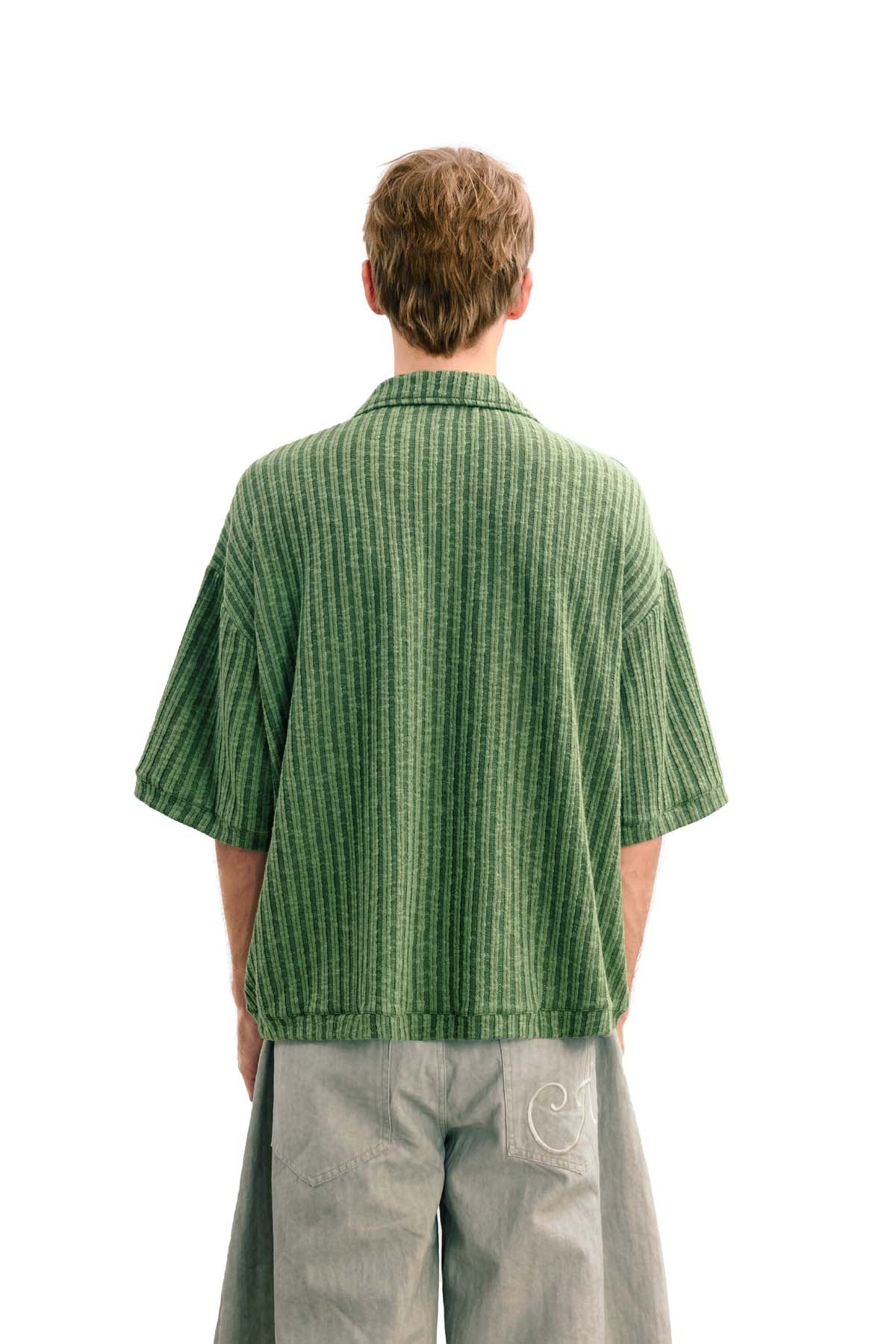 
                  
                    Striped Knit Polo SS Field Green【M26-01FG】
                  
                