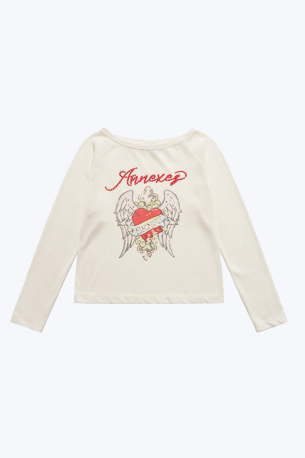 
                  
                    Wings Off-Shoulder Tee Cream【L25-T12CM】
                  
                