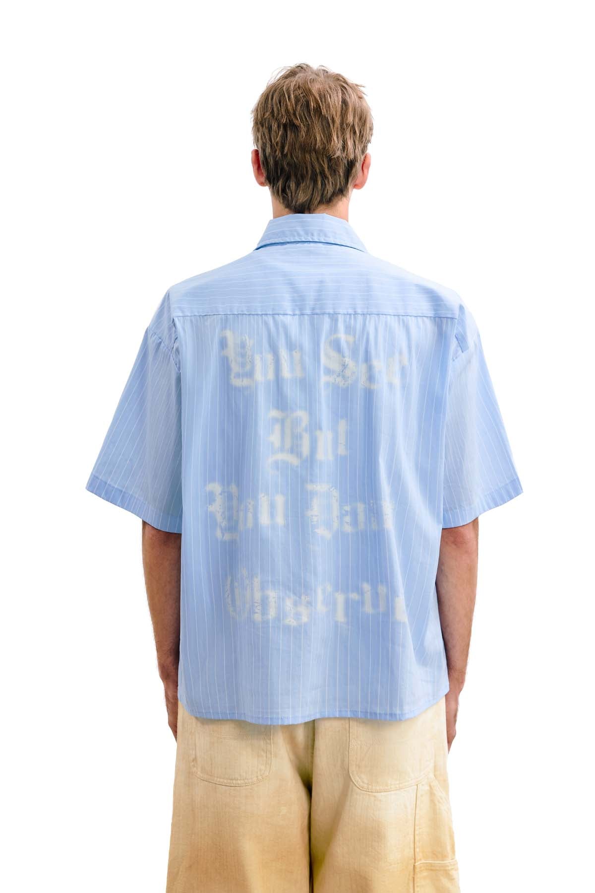
                  
                    Striped Spray Shirt Light Blue【M26-02LB】
                  
                