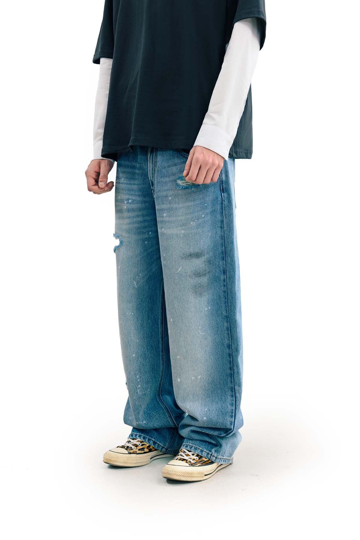 
                  
                    Drip Washed Jeans Blue【M26-07BL】
                  
                