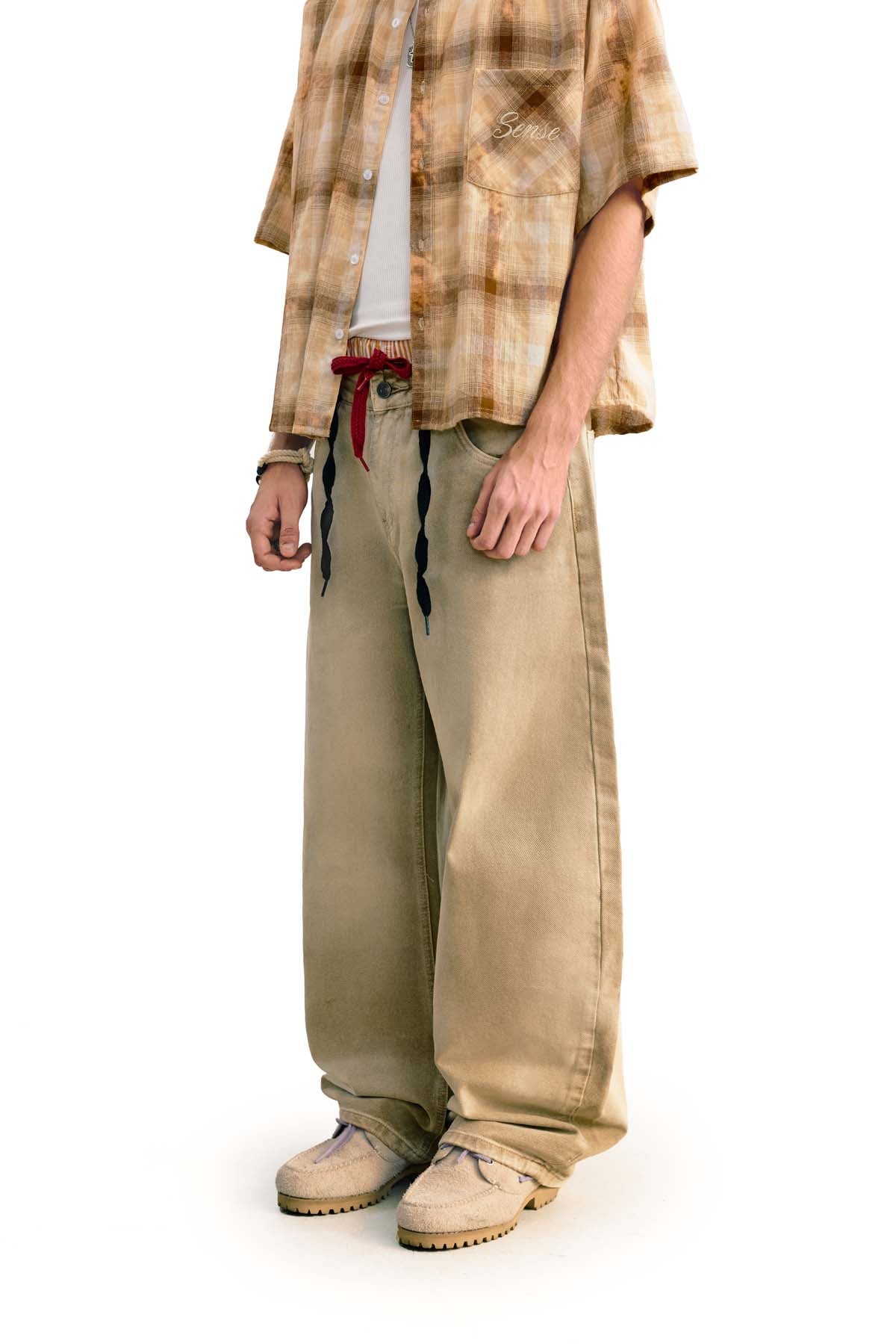 
                  
                    Curved Drip Washed Pants Tan【M26-10TAN】
                  
                