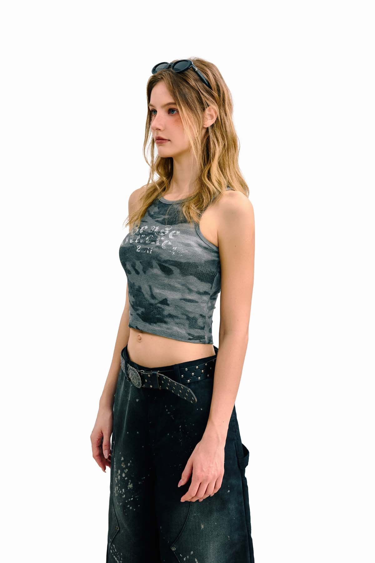 
                  
                    Ribbed Jersey Tank Top Grey【L26-T01GY】
                  
                