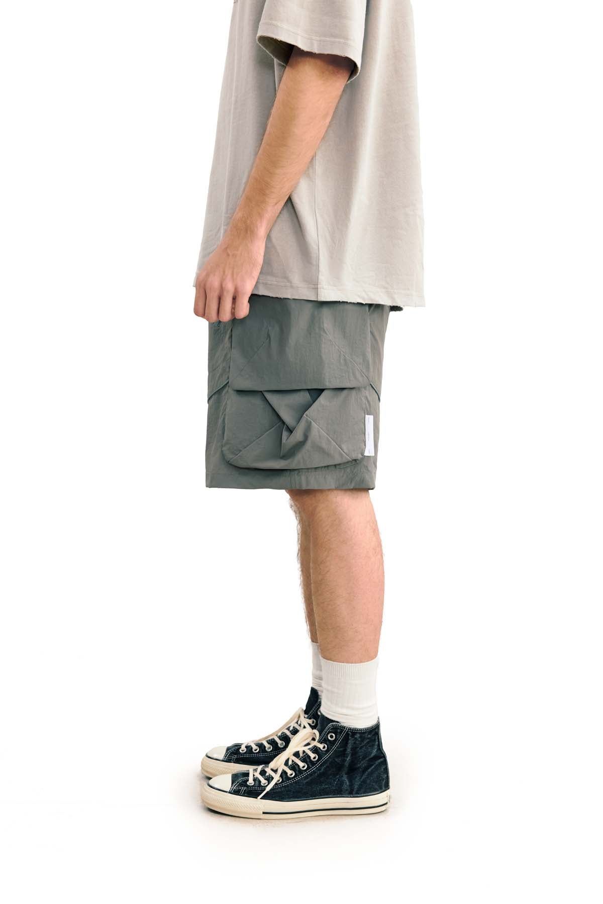 
                  
                    Hollow Pocket Shorts Olive【M26-09OL】
                  
                