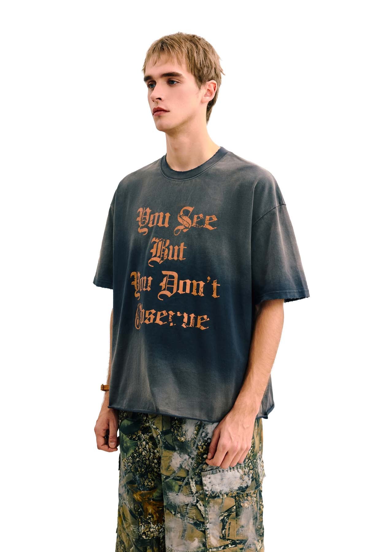
                  
                    Distressed Wash SS Charcoal【M26-T04CH】
                  
                