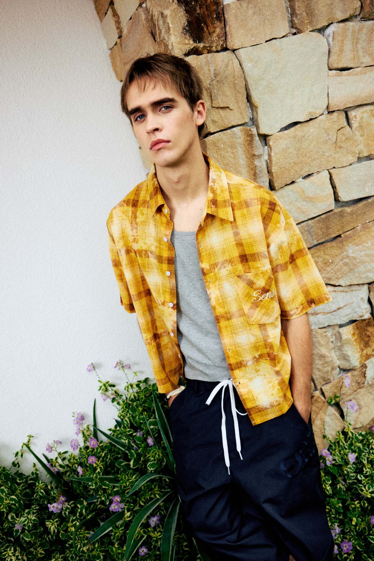
                  
                    Boxy Washed Check Shirt Straw Yellow【M26-03SY】
                  
                