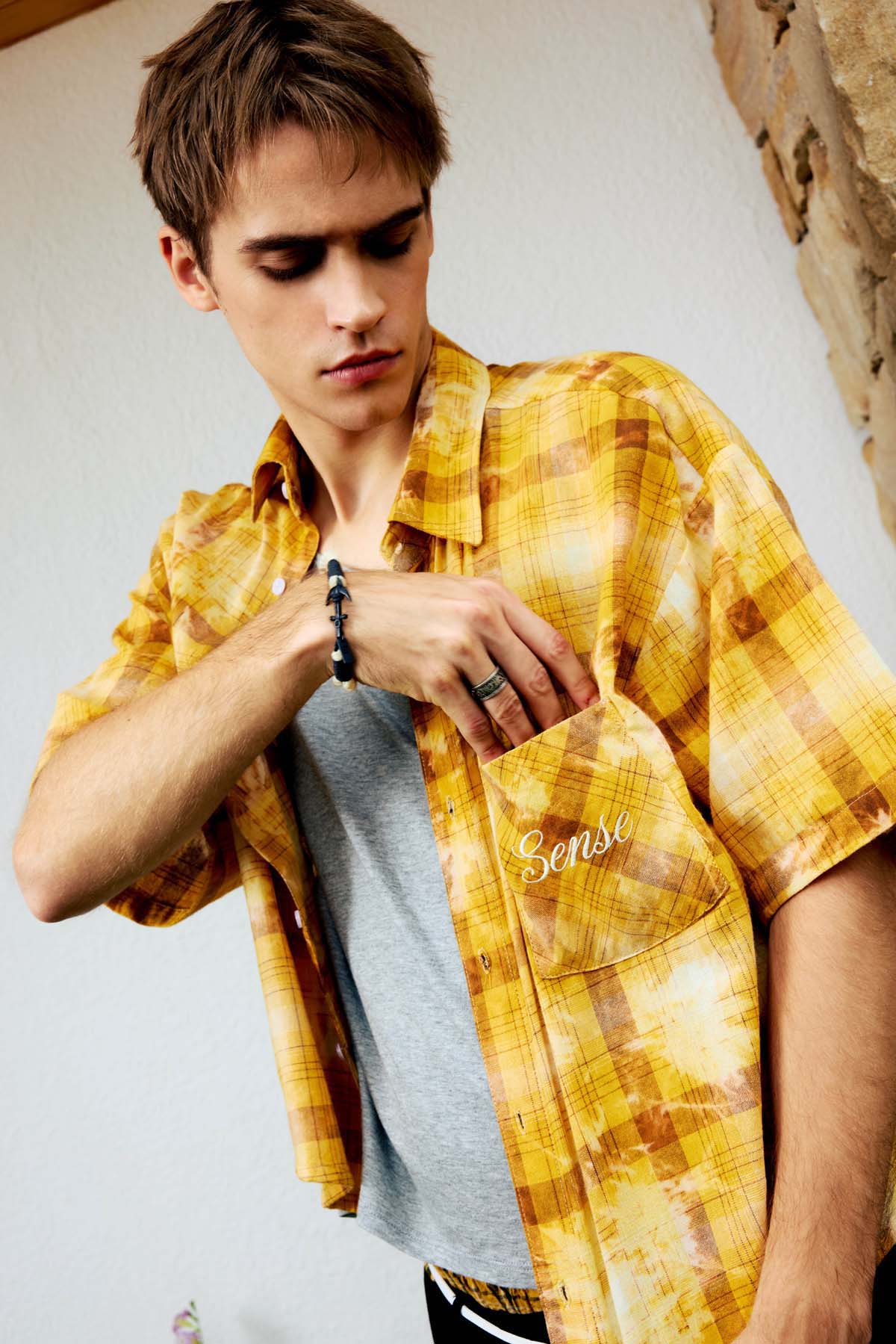 
                  
                    Boxy Washed Check Shirt Straw Yellow【M26-03SY】
                  
                