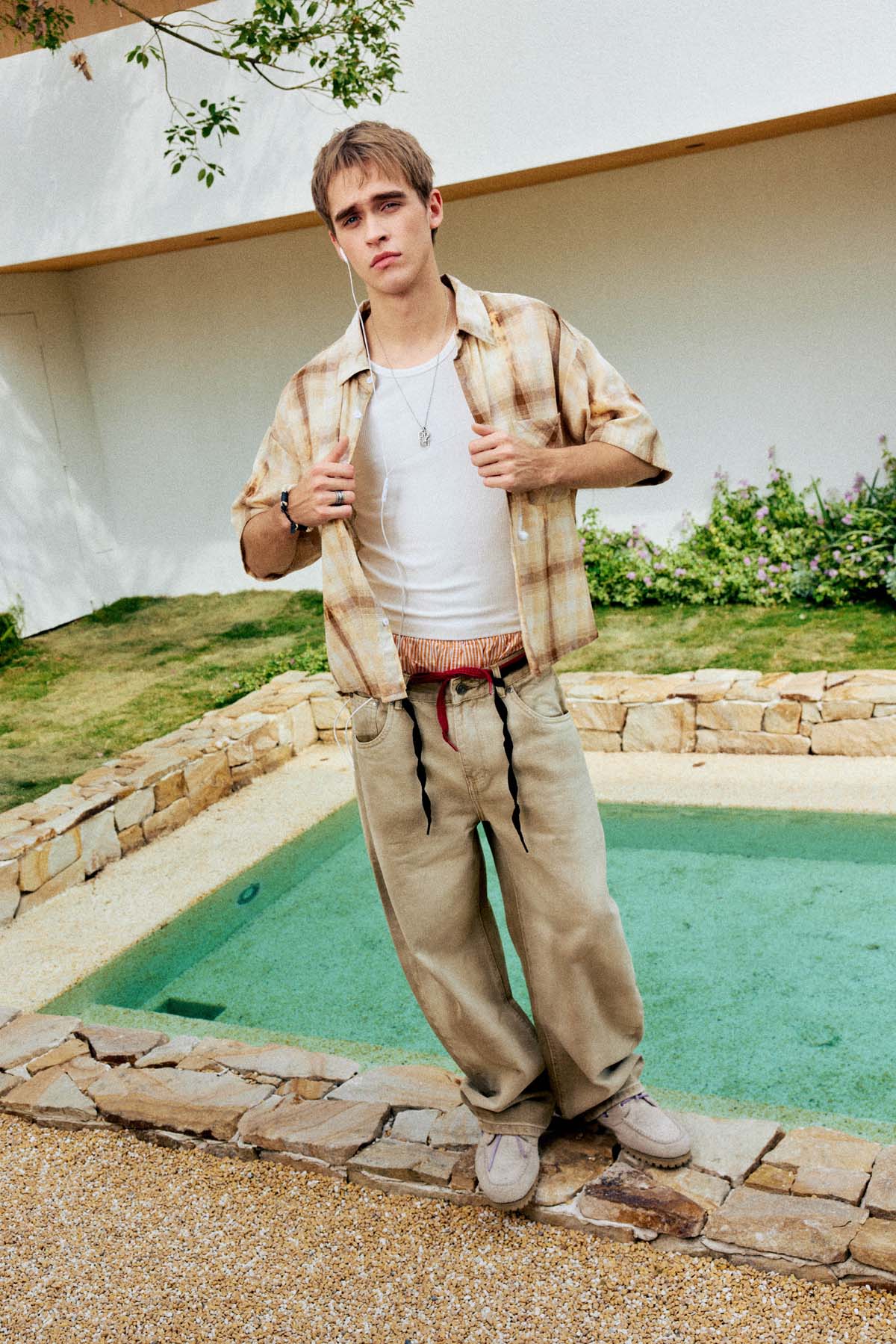 
                  
                    Curved Drip Washed Pants Tan【M26-10TAN】
                  
                