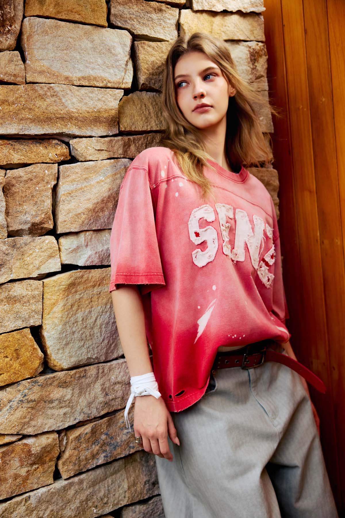 
                  
                    Drip Distressed Jersey SS Vintage Red【M26-T07VR】
                  
                