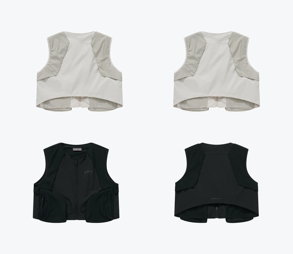 
                  
                    Paneled Dart Vest Fog Grey【L25-12FG】
                  
                