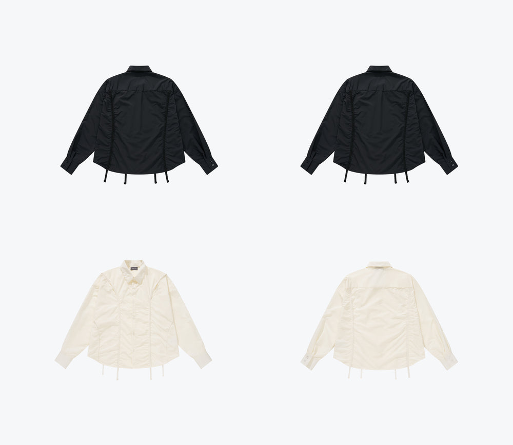 
                  
                    Chest Hole Oversize Shirt Black【L25-22BK】
                  
                