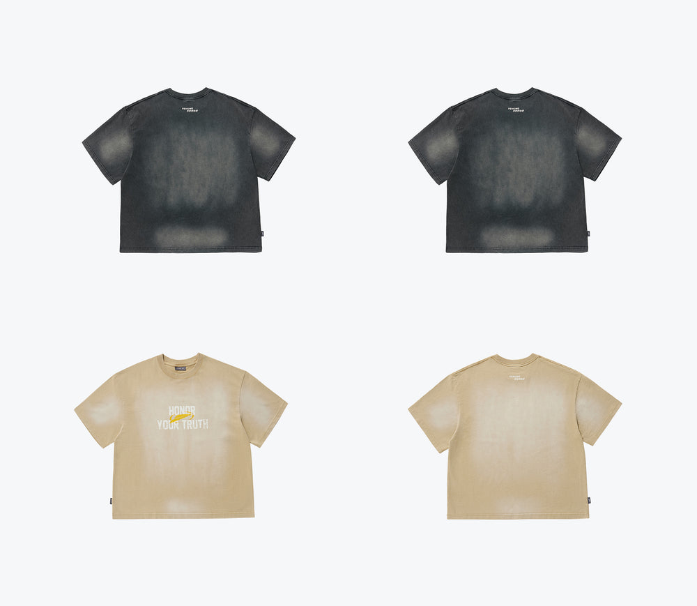 
                  
                    Washed Boxy Cut SS Coal Black【SNExFM-T01CB】
                  
                