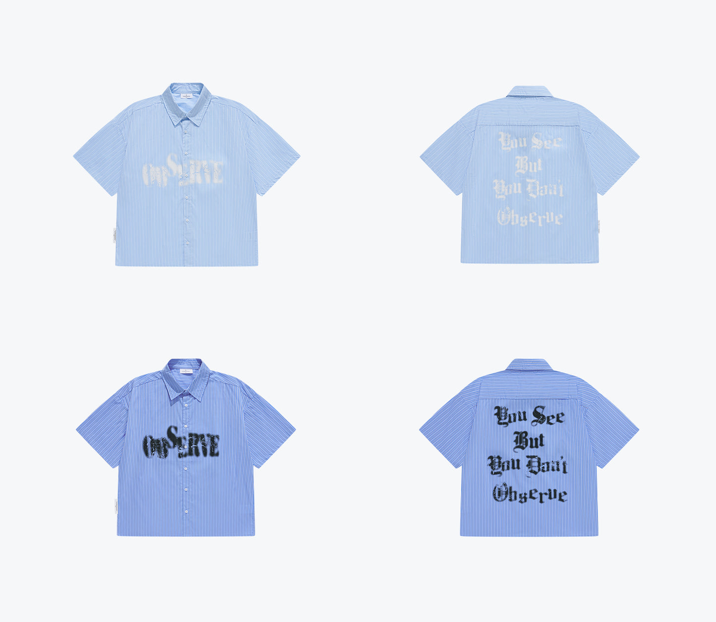 
                  
                    Striped Spray Shirt Light Blue【M26-02LB】
                  
                