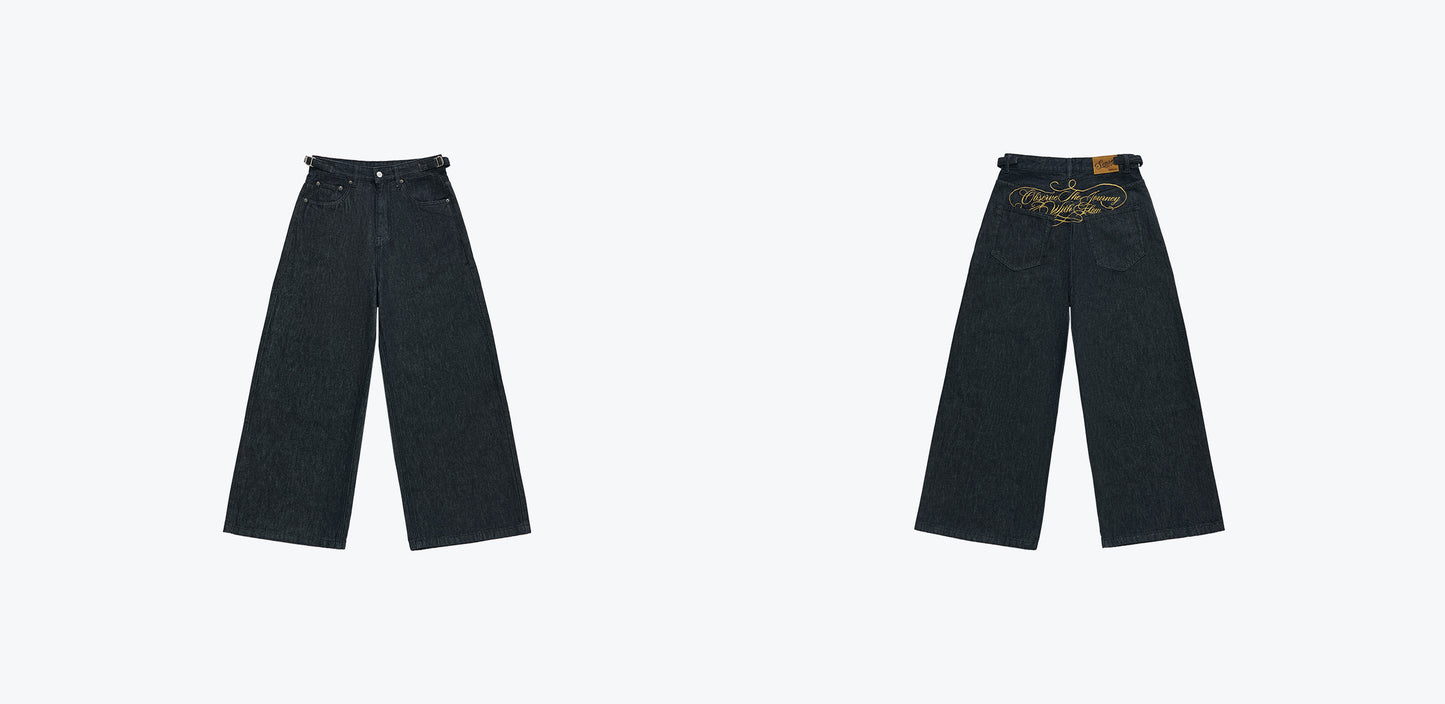 
                  
                    Low-Rise Wide-Leg Jeans Pleat Shutter Blue【L26-13PSB】
                  
                