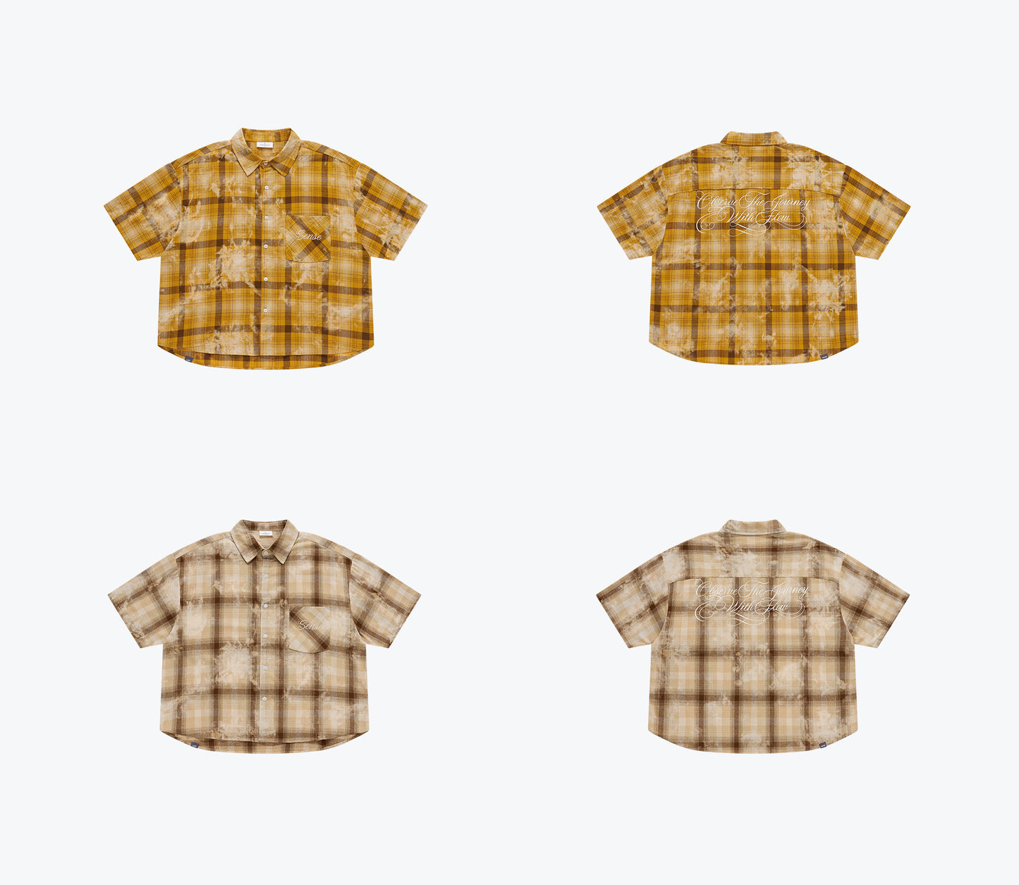 
                  
                    Boxy Washed Check Shirt Straw Yellow【M26-03SY】
                  
                