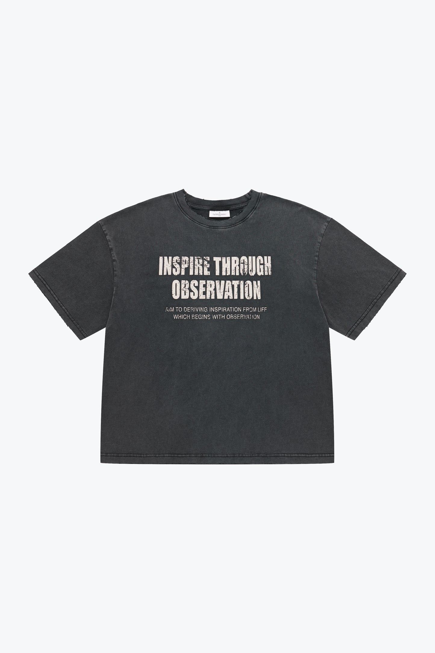 
                  
                    Washed Text Slogan SS Black【M26-T06BK】
                  
                