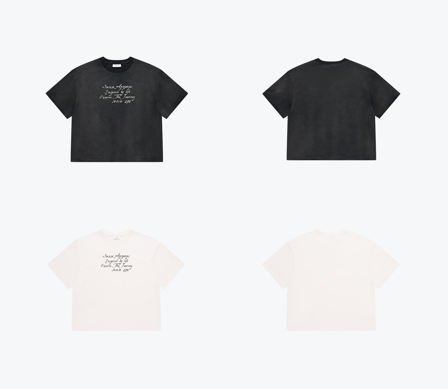 
                  
                    Script Print Tee Washed Charcoal【L26-T06WC】
                  
                