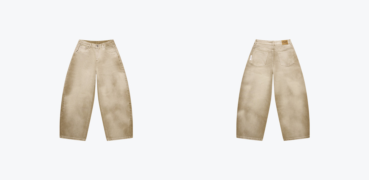
                  
                    Curved Drip Washed Pants Tan【M26-10TAN】
                  
                
