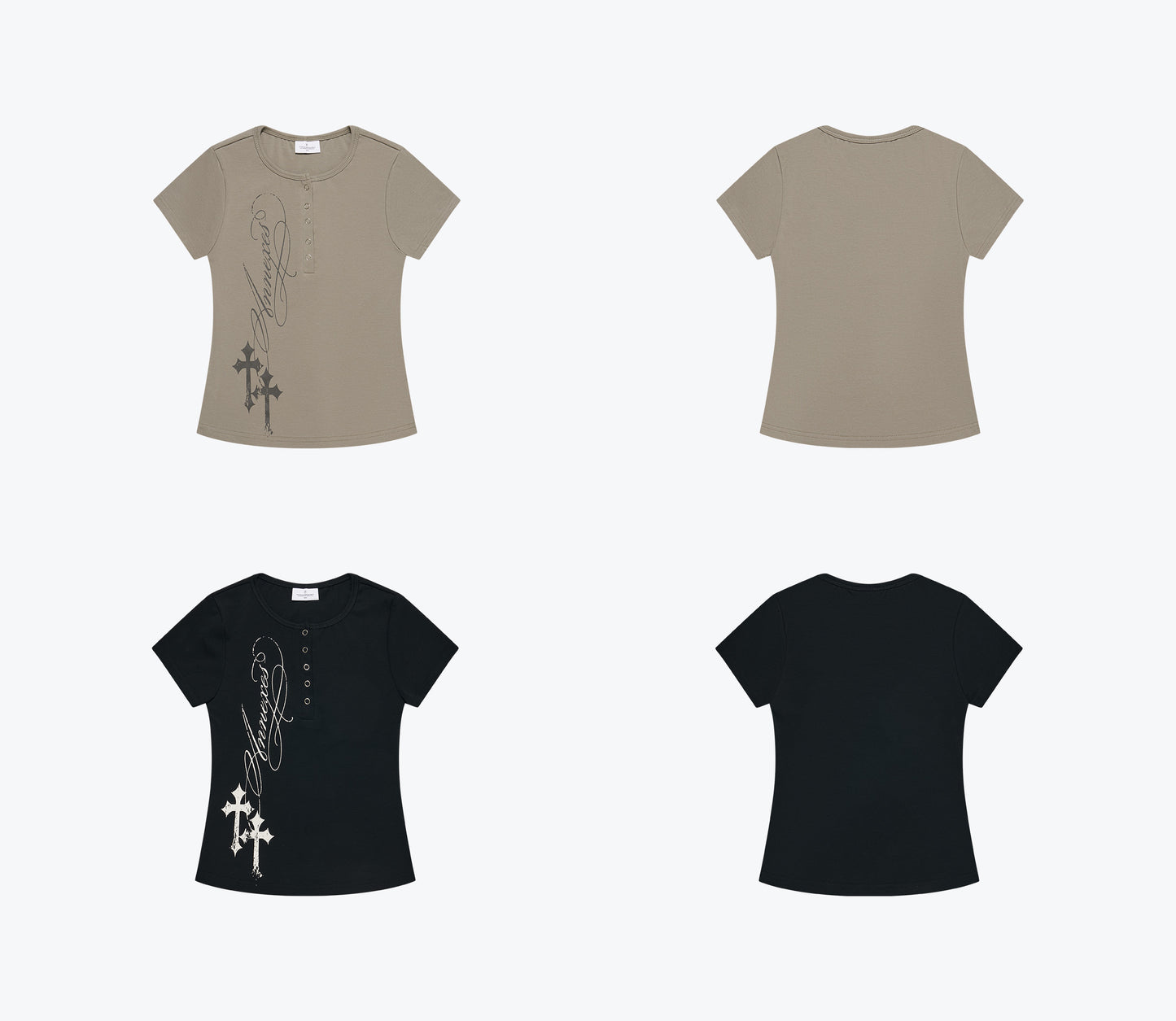 
                  
                    Easy Henry Neck Short Sleeve Tee Black【L26-17BK】
                  
                